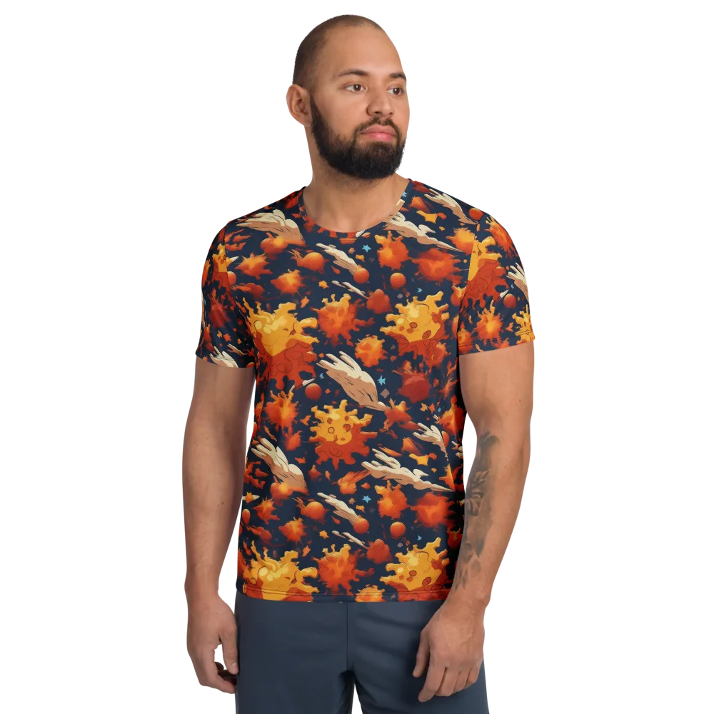 Solar Flock on Men's Athletic T-Shirt — Front