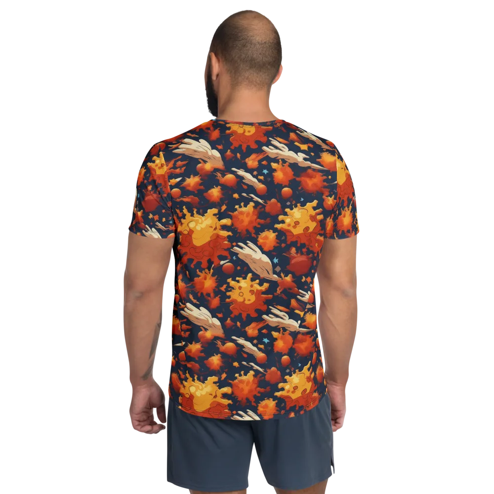 Solar Flock on Men's Athletic T-Shirt — Back