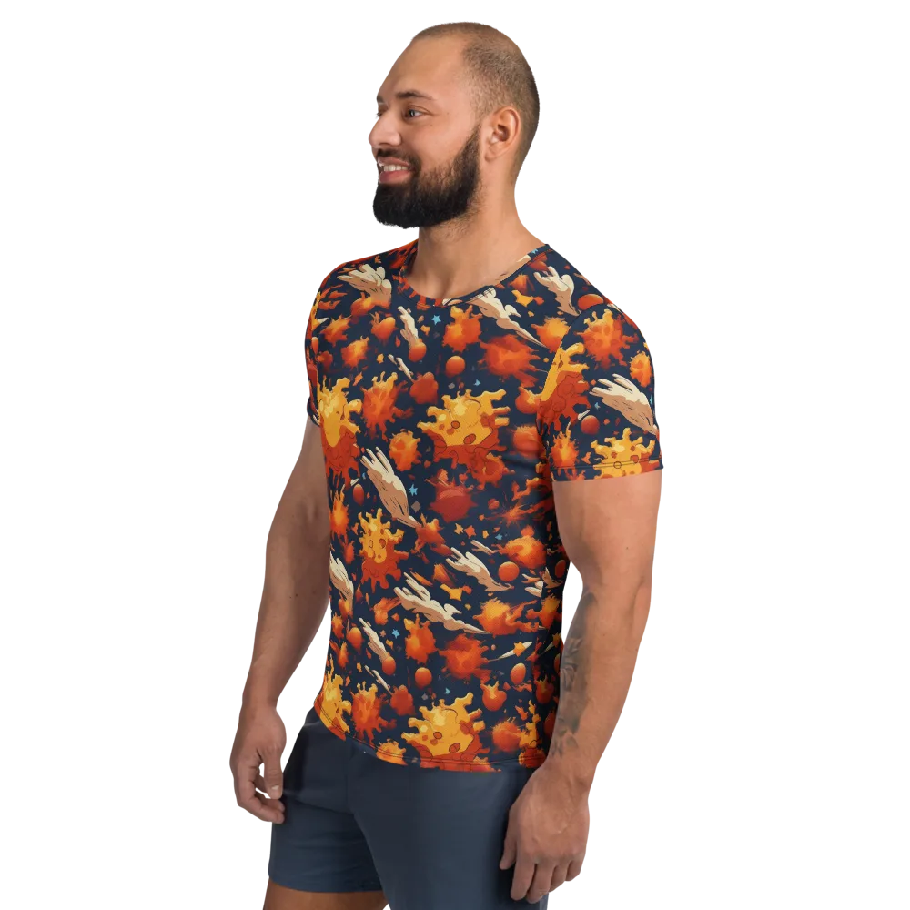 Solar Flock on Men's Athletic T-Shirt — Left