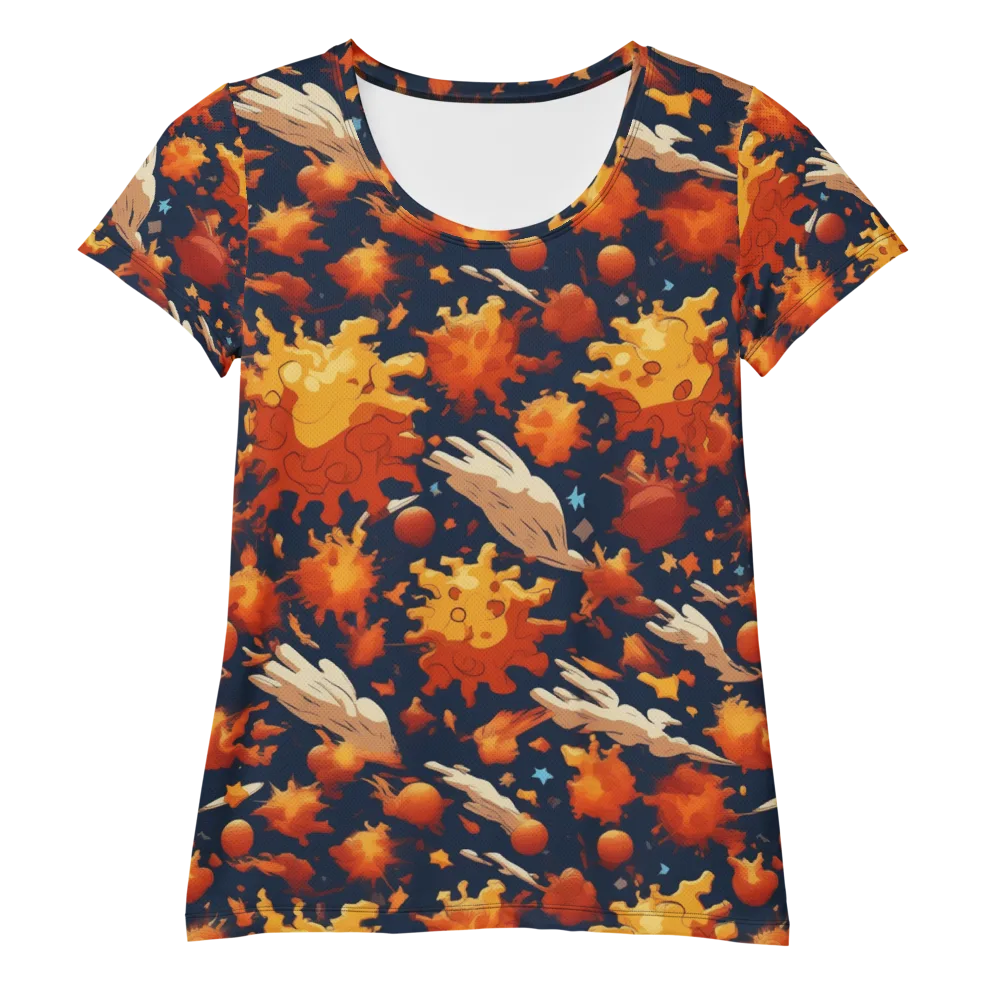 Solar Flock on Women's Athletic T-Shirt — Front