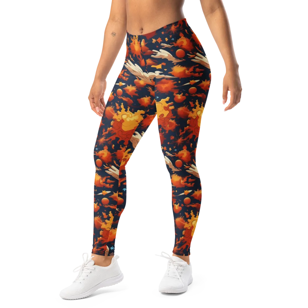 Solar Flock on Leggings — Left Front