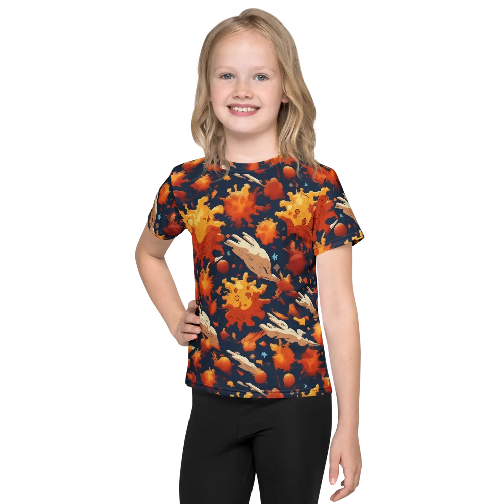 Solar Flock on Kids Crew Neck T-Shirt — Front