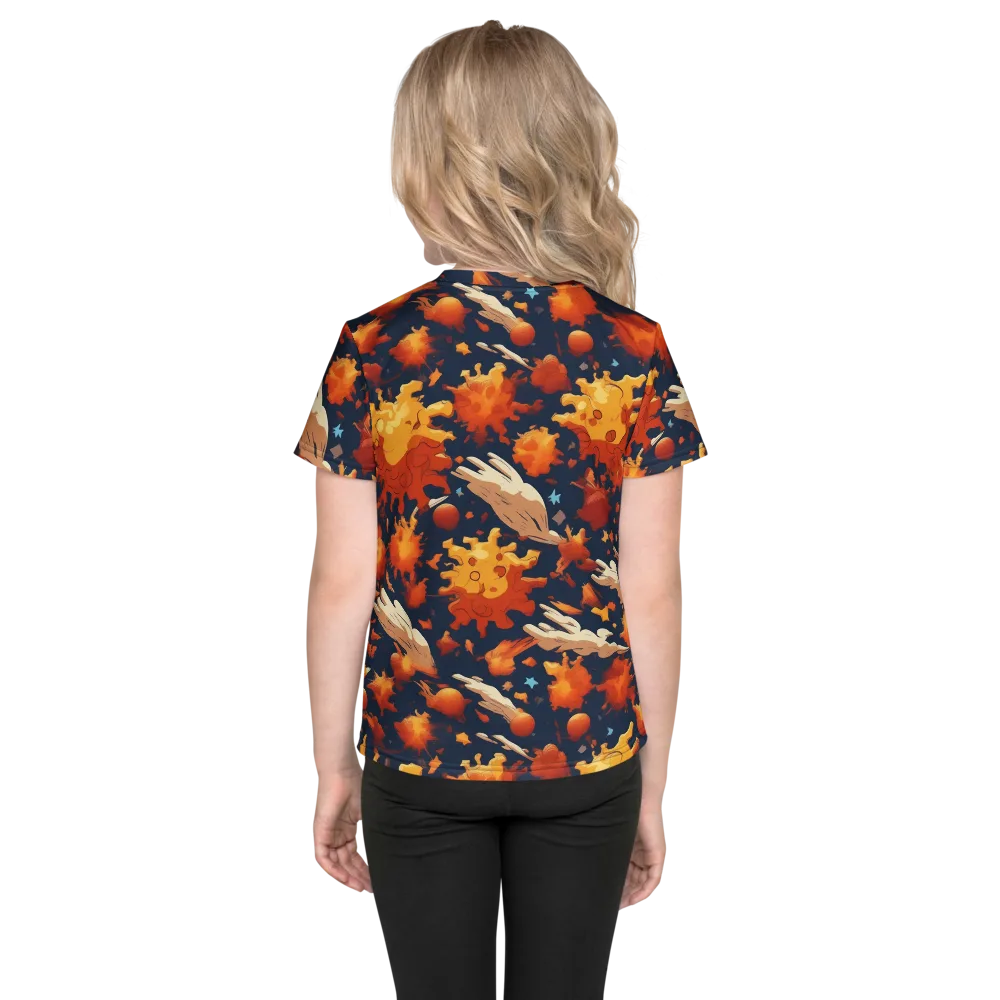 Solar Flock on Kids Crew Neck T-Shirt — Back