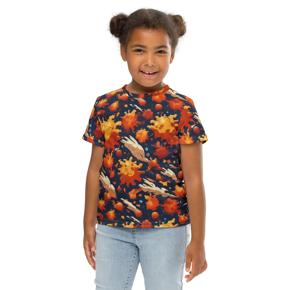 Solar Flock on Kids Crew Neck T-Shirt — Front