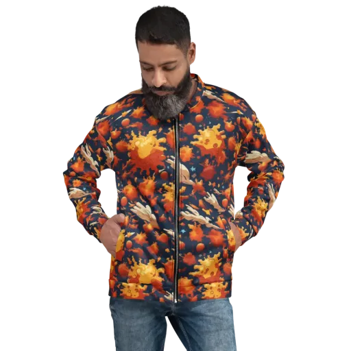 Solar Flock on a Bomber Jacket