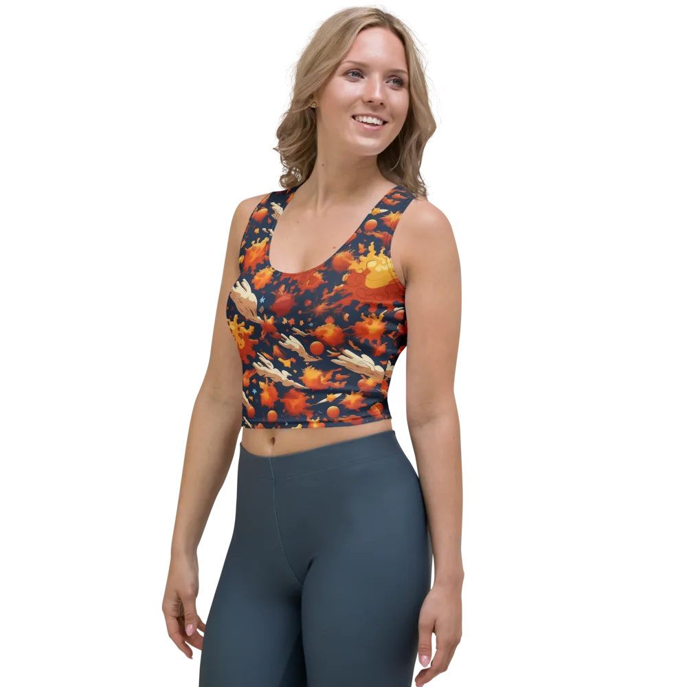 Solar Flock on Crop Top — Left Front