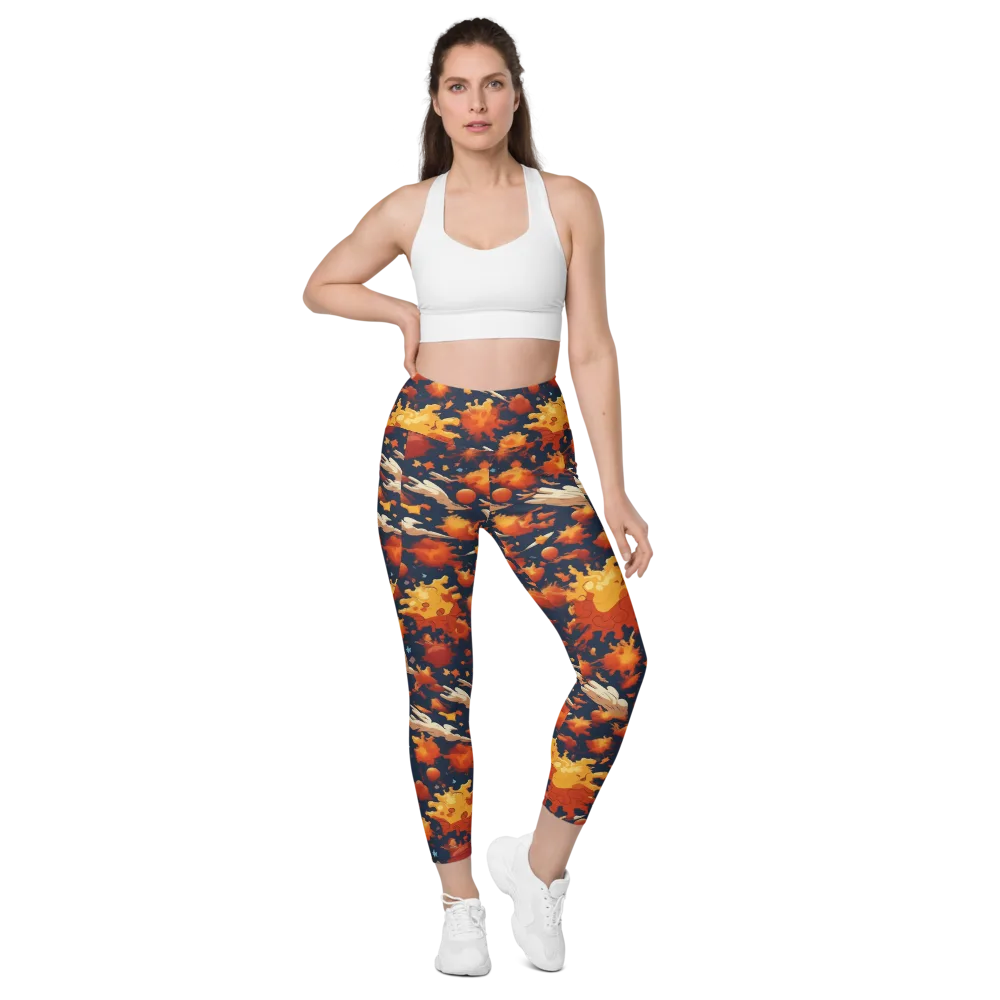 Solar Flock on Leggings with Pockets — Front