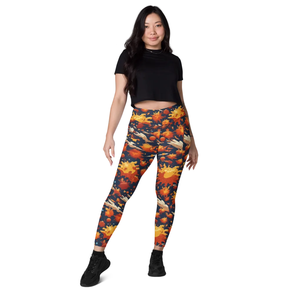 Solar Flock on Leggings with Pockets — Front