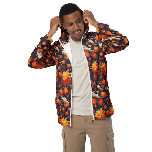 Solar Flock on a Men's Windbreaker