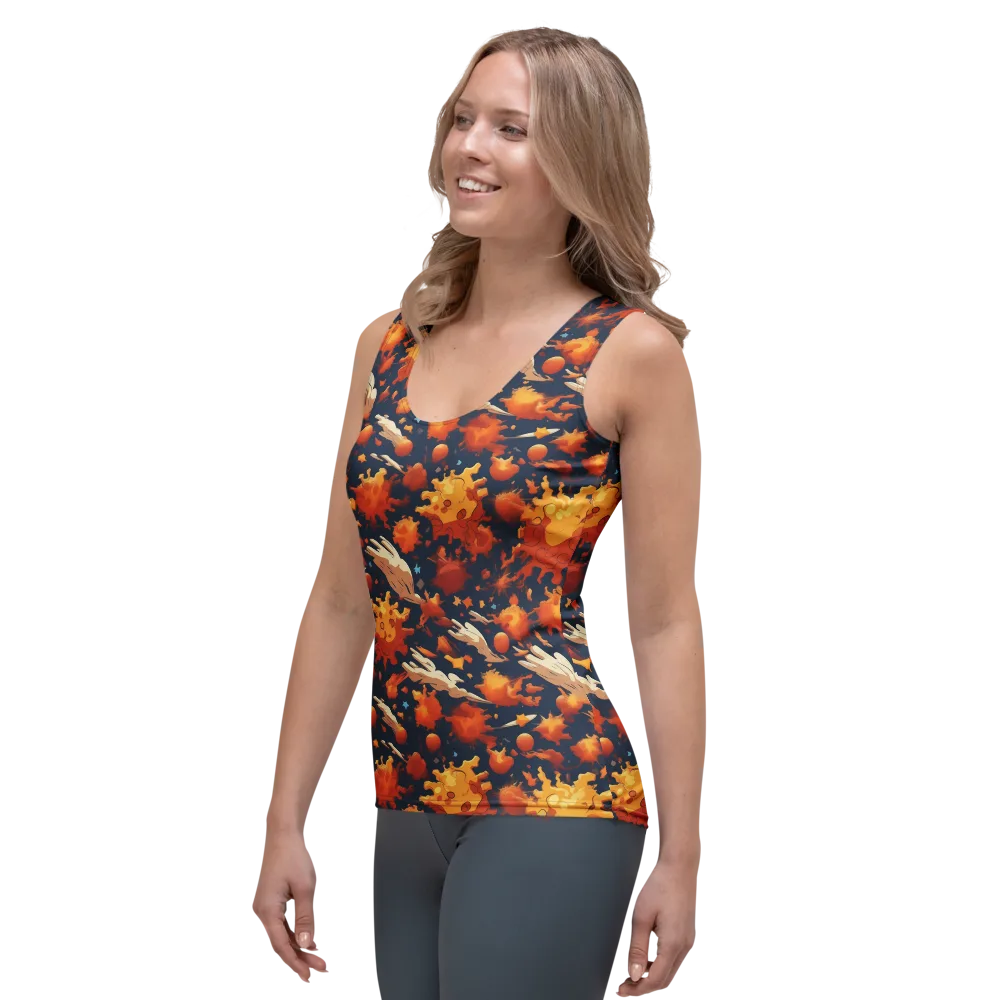 Solar Flock on Women's Tank Top — Left Front