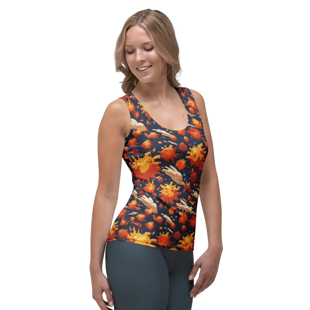 Solar Flock on Women's Tank Top — Right Front
