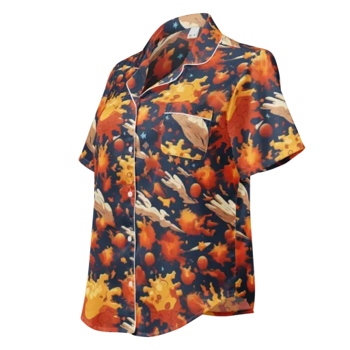 Solar Flock on a Women's Short Sleeve Pajama Top