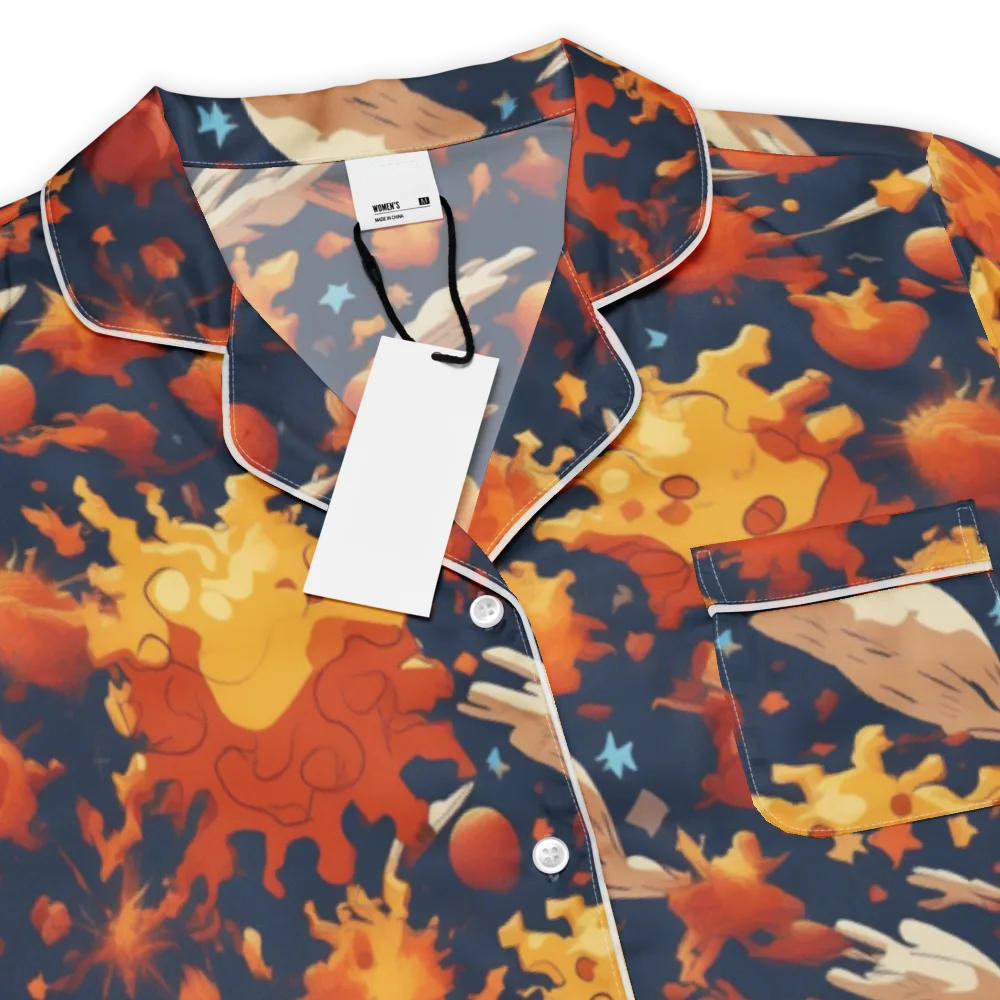 Solar Flock on Women's Short Sleeve Pajama Top — Product details