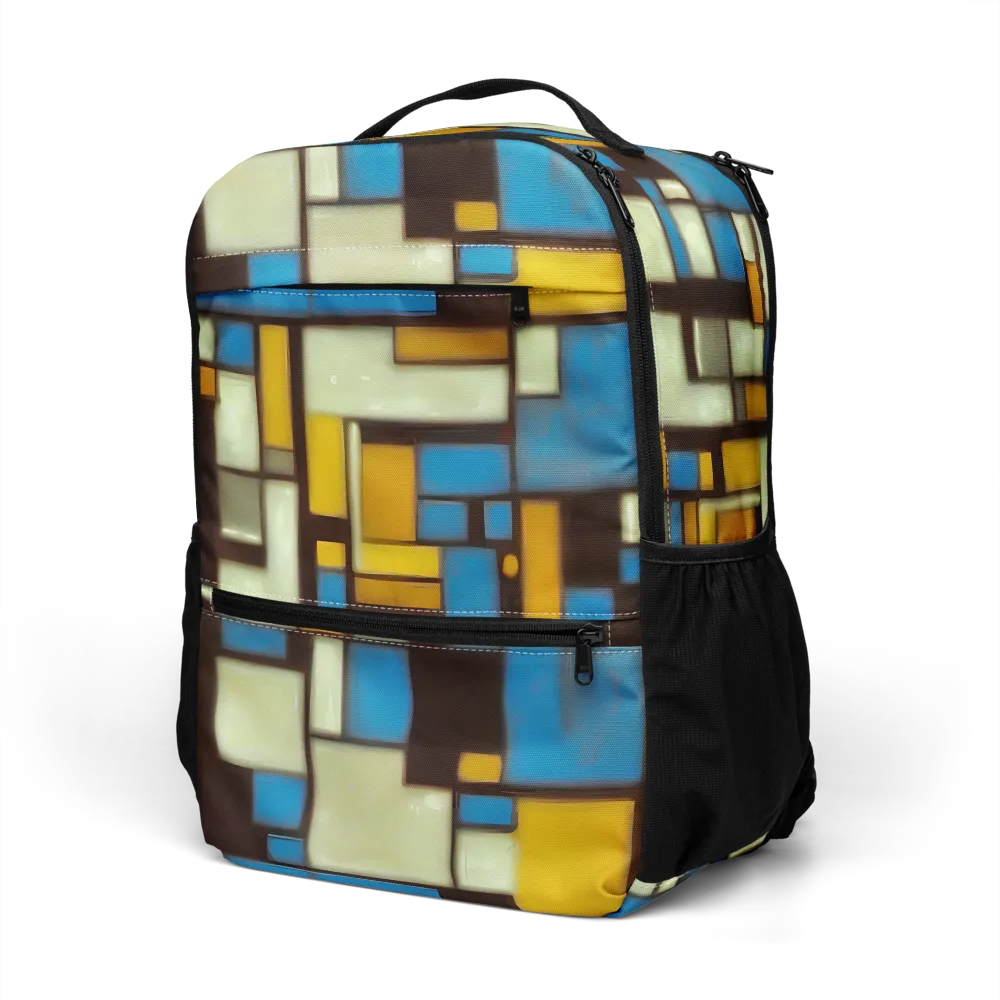 Midnight Grid on Utility Backpack — Left Front