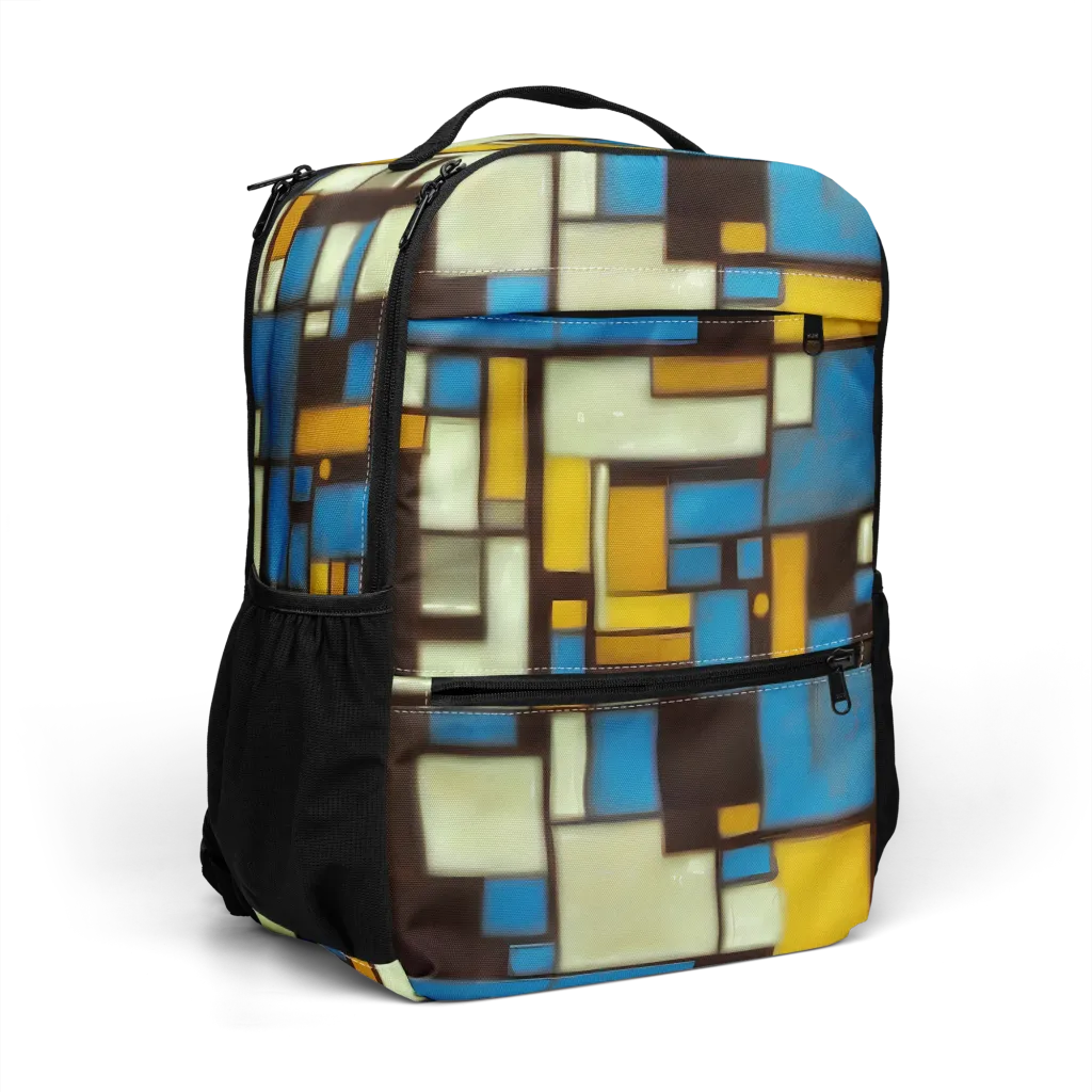 Midnight Grid on Utility Backpack — Right Front