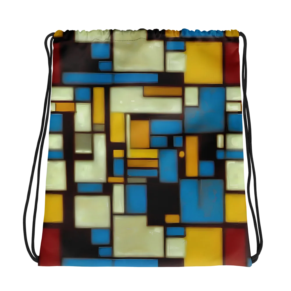 Midnight Grid on Drawstring Bag — Photo