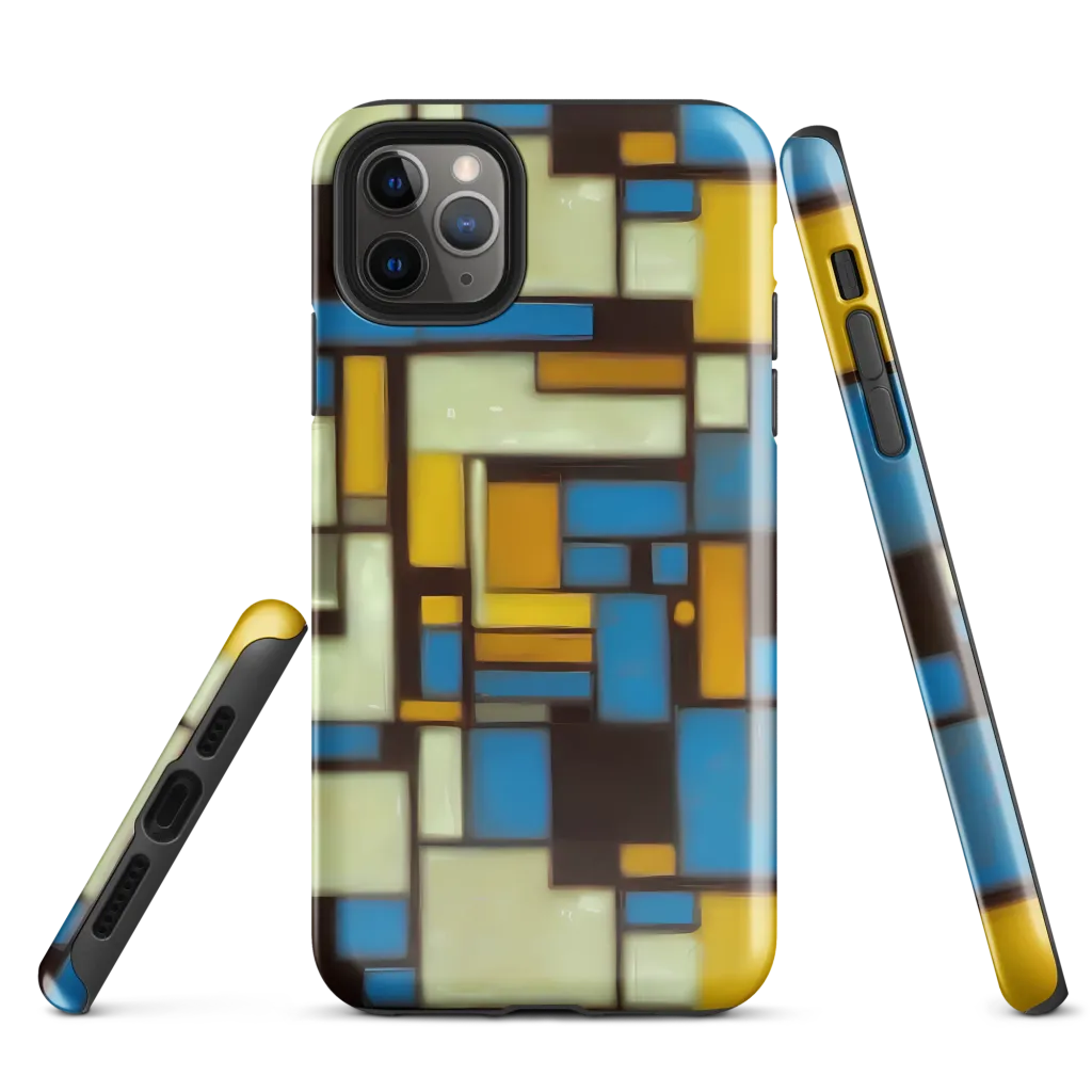 Midnight Grid on Tough Case for iPhone® — Front