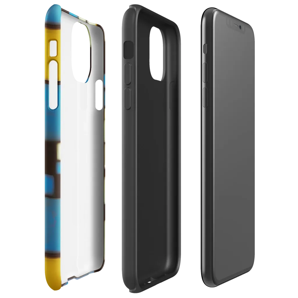 Midnight Grid on Tough Case for iPhone® — Right