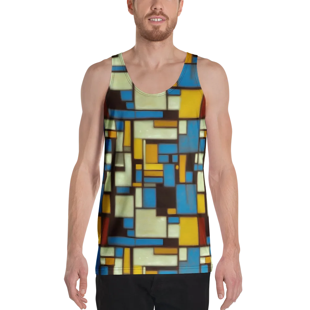 Midnight Grid on Men's Tank Top — Front