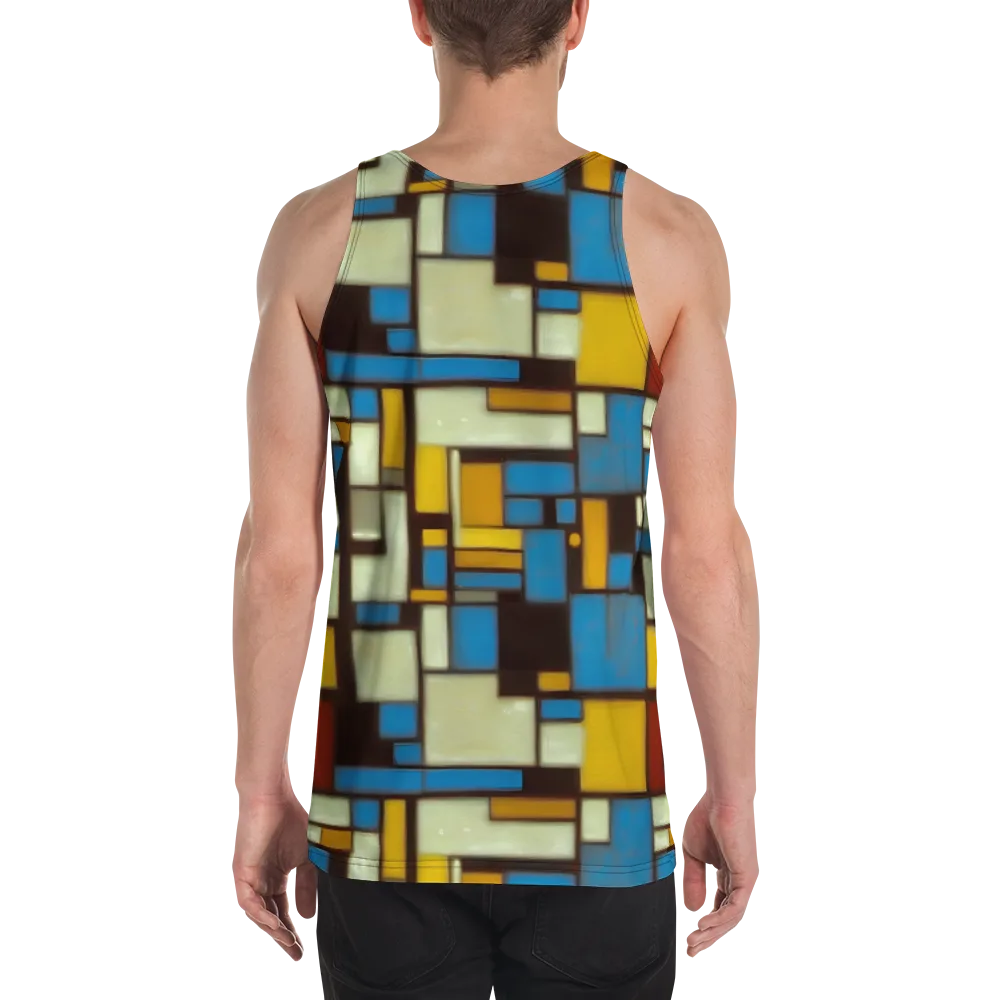Midnight Grid on Men's Tank Top — Back