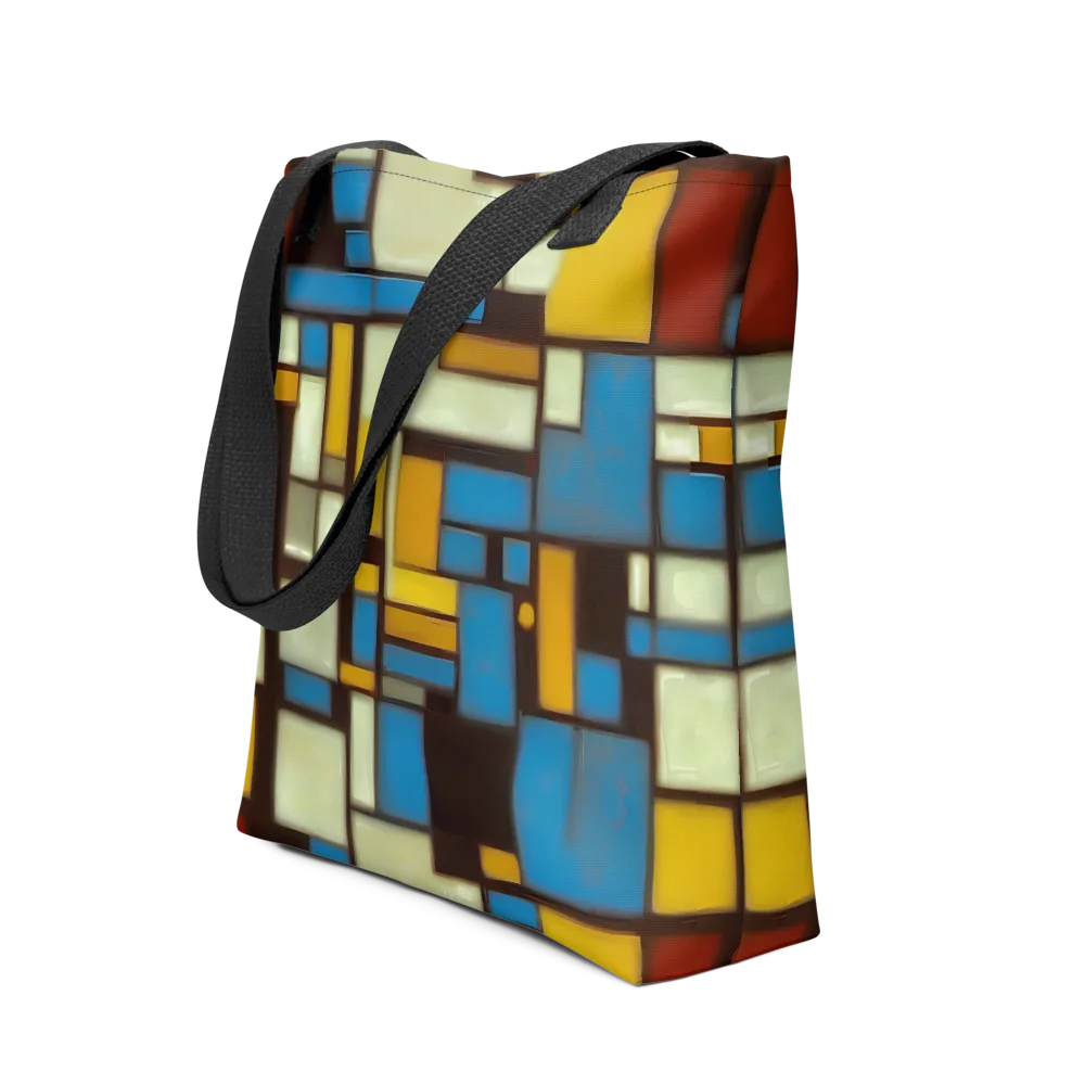 Midnight Grid on Tote Bag — Front