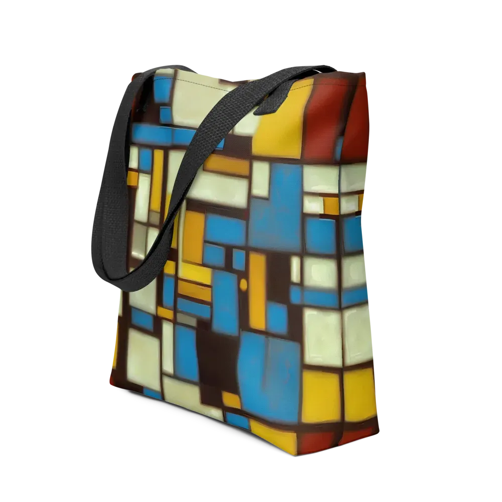 Midnight Grid on Tote Bag — Front