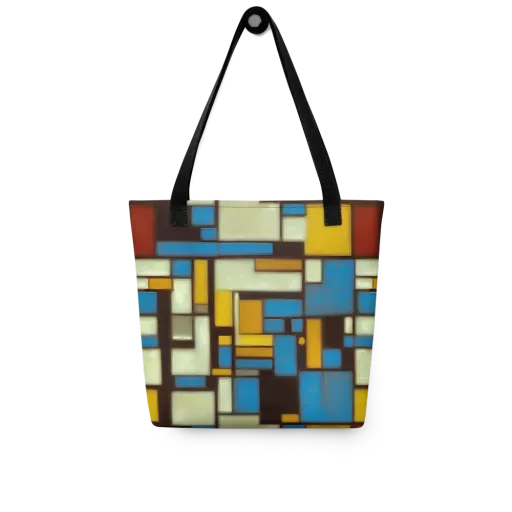 Midnight Grid on a Tote Bag