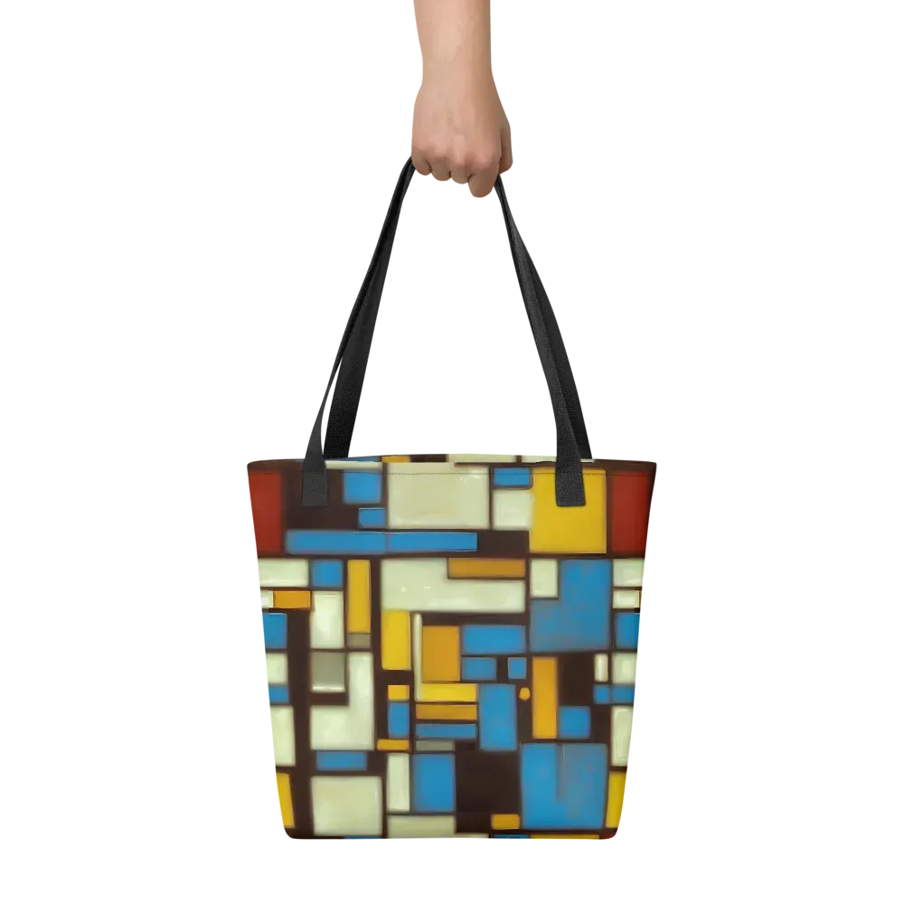 Midnight Grid on Tote Bag — Front