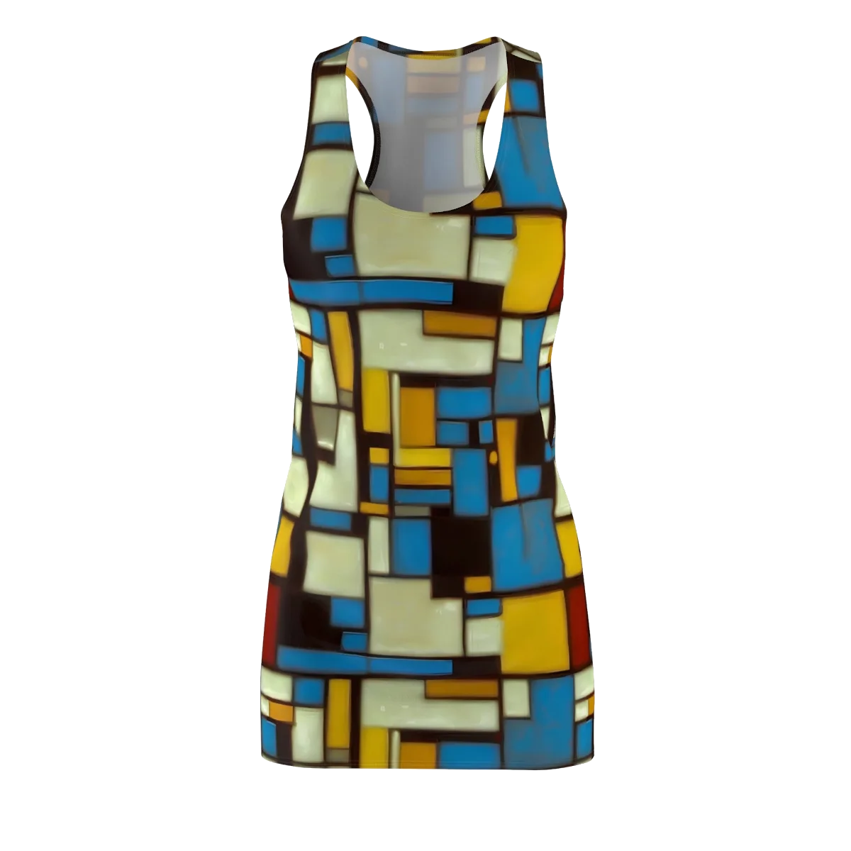 Midnight Grid on Racerback Dress — Front