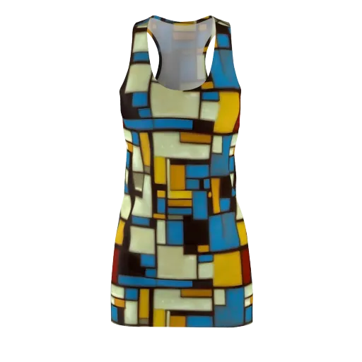 Midnight Grid on a Racerback Dress