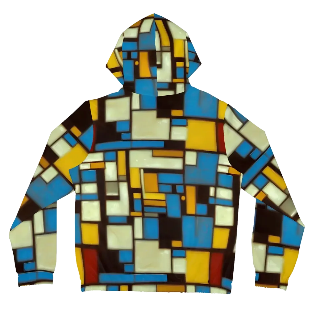 Midnight Grid on Women's Full-Zip Hoodie — Back