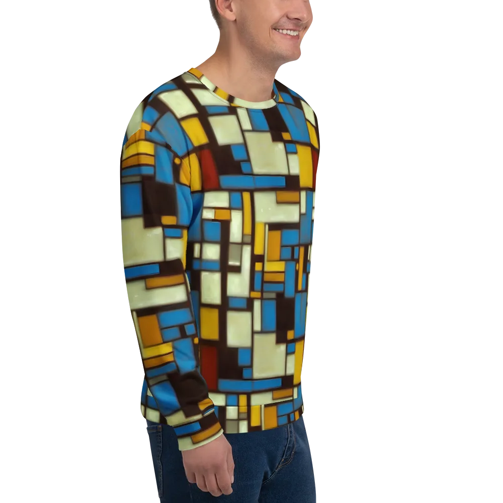 Midnight Grid on Sweatshirt — Right Front