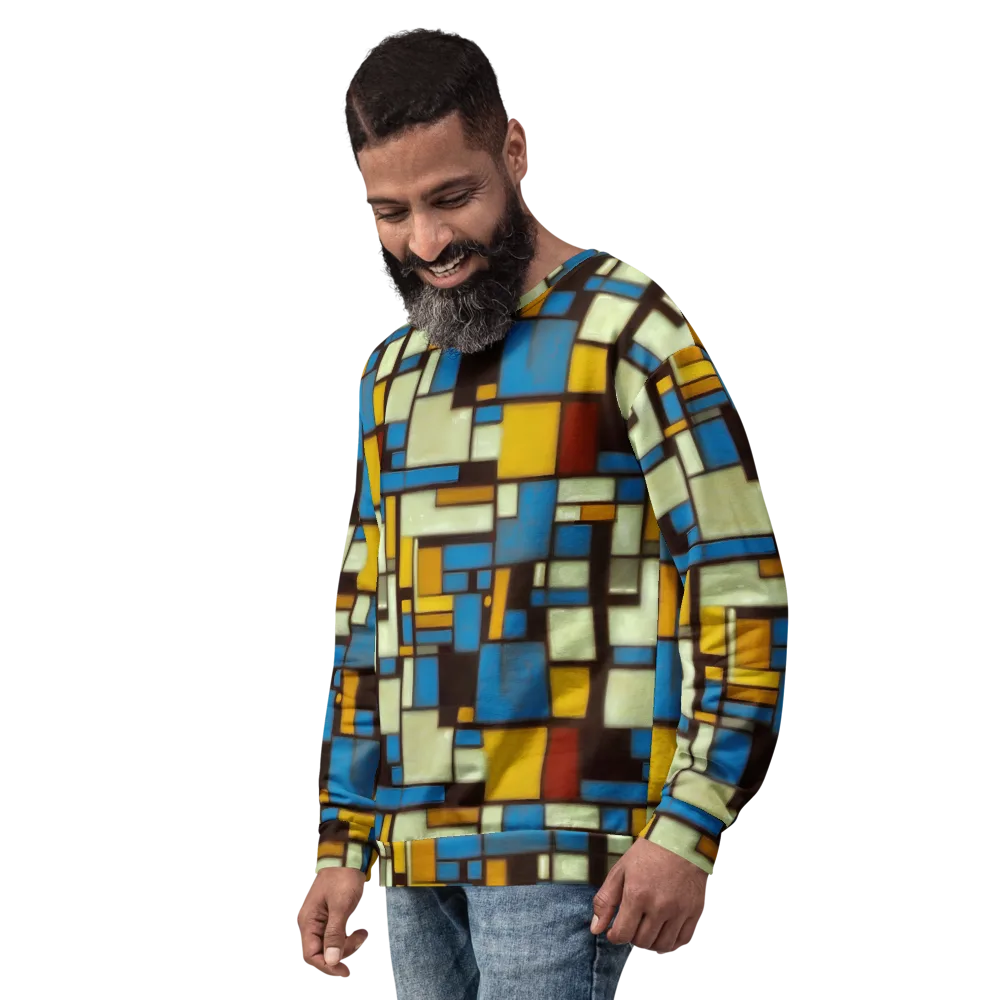 Midnight Grid on Sweatshirt — Left Front
