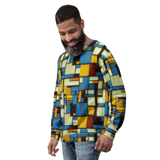 Midnight Grid on a Sweatshirt