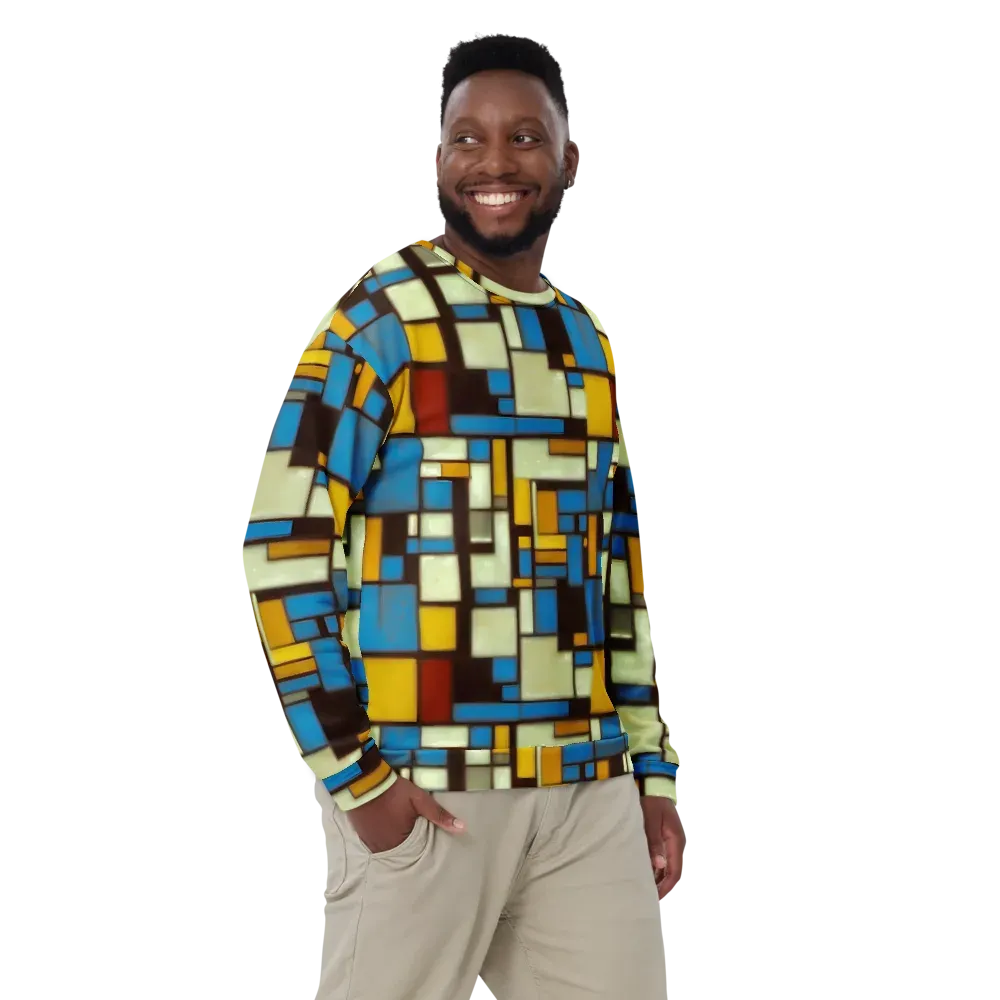 Midnight Grid on Sweatshirt — Front