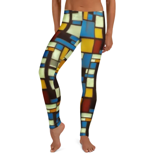 Midnight Grid on a Leggings