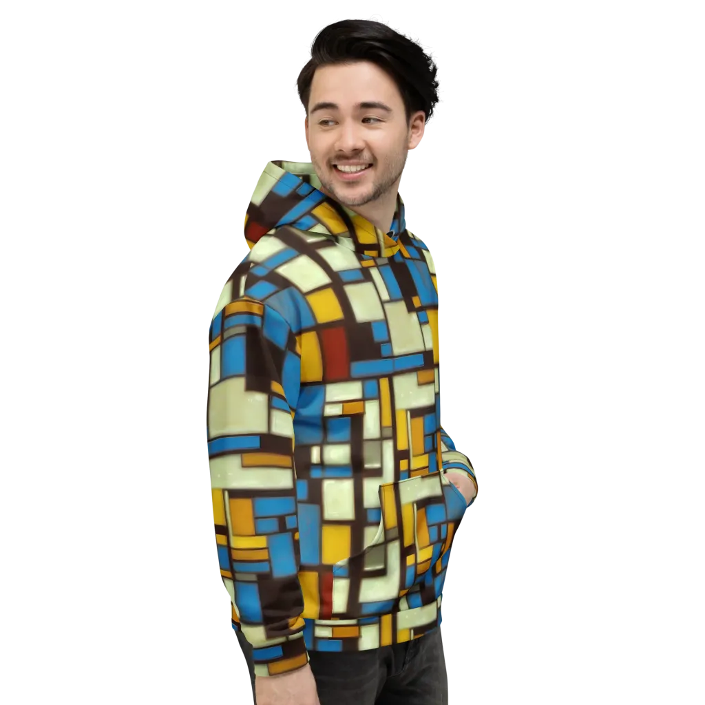 Midnight Grid on Hoodie — Right