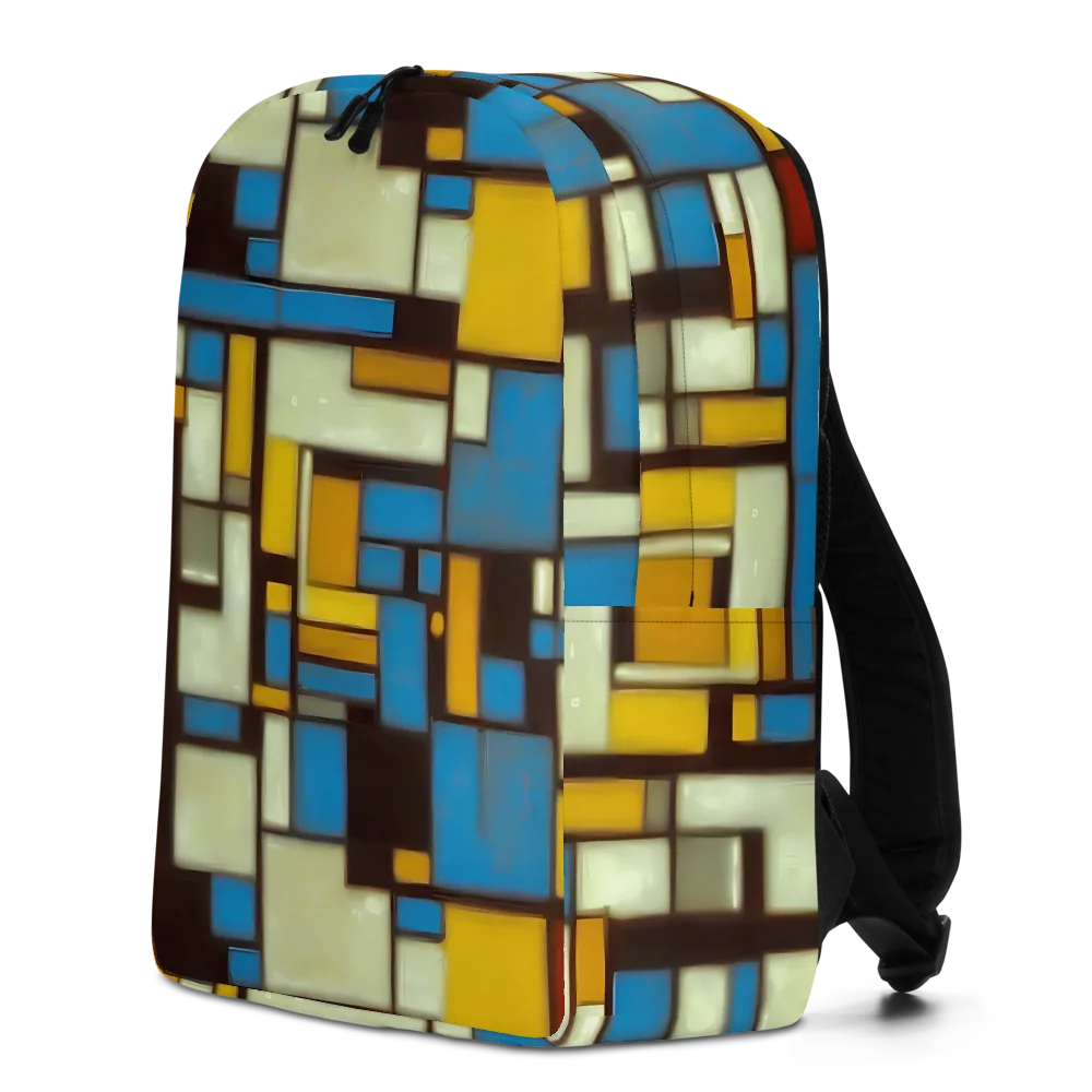 Midnight Grid on Minimalist Backpack — Left