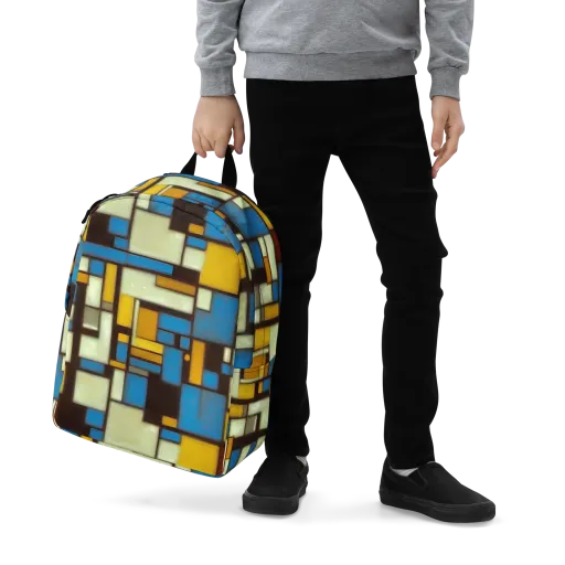 Midnight Grid on a Minimalist Backpack