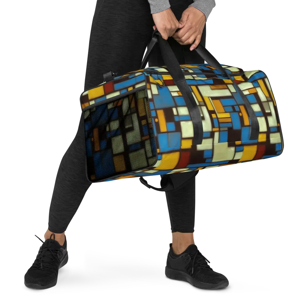Midnight Grid on Duffle Bag — Right Front