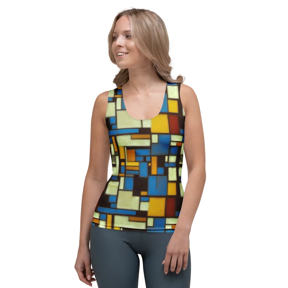 Midnight Grid on Women's Tank Top — Front