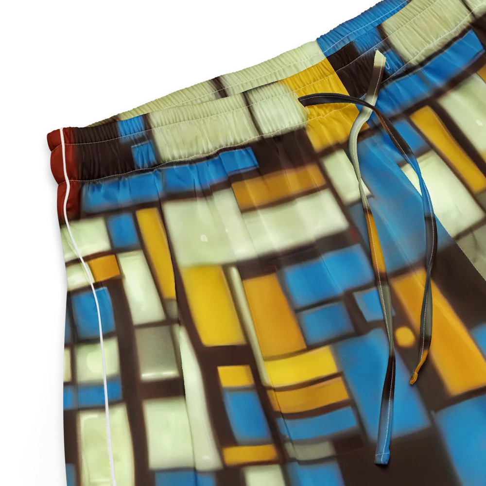 Midnight Grid on Women's Pajama Shorts — Product details