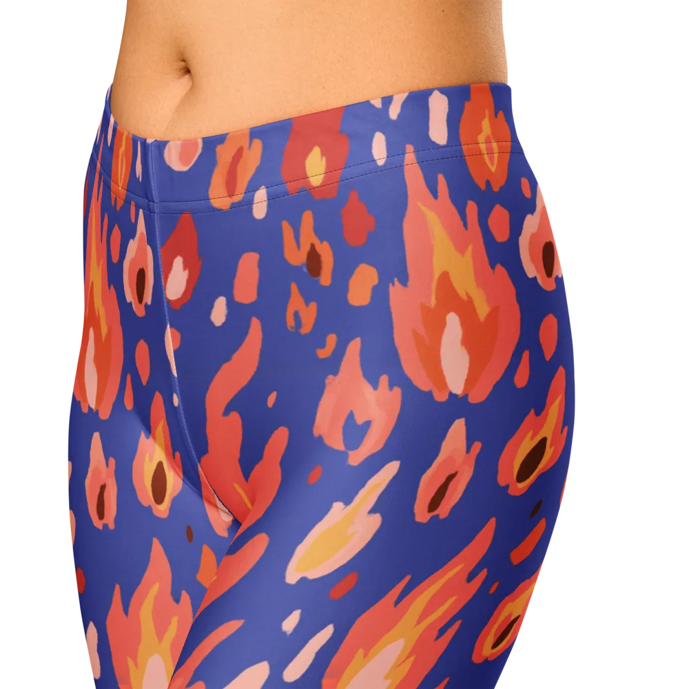 Kindled Bloom on Capri Leggings — Zoomed-in