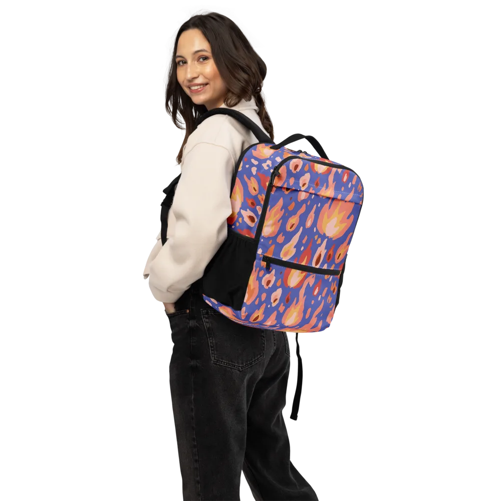 Kindled Bloom on Utility Backpack — Back