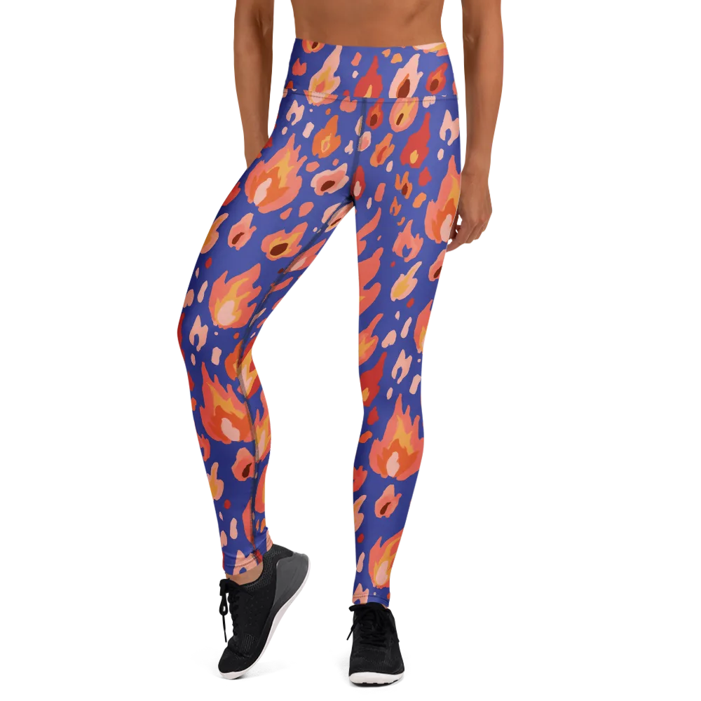 Kindled Bloom on Yoga Leggings — Front