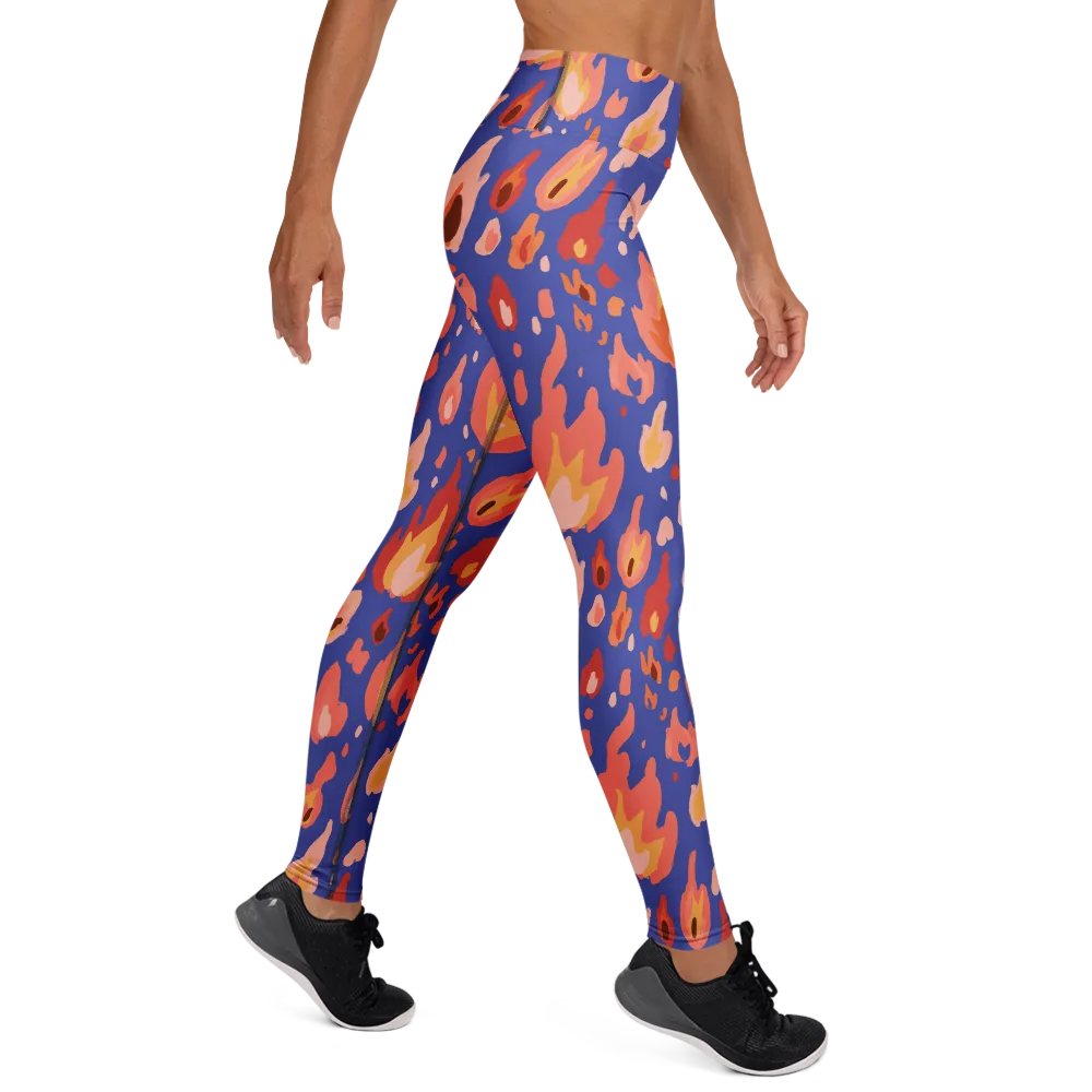 Kindled Bloom on Yoga Leggings — Right
