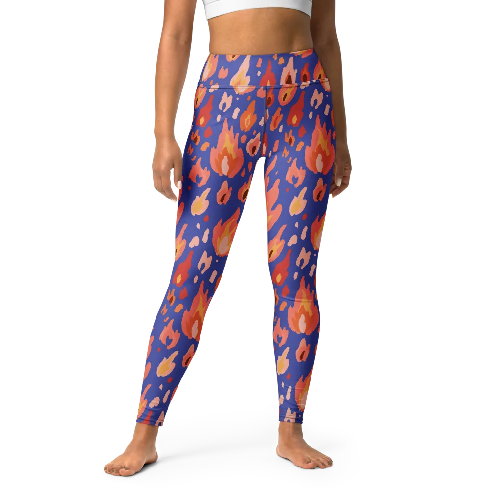 Kindled Bloom on Yoga Leggings — Front