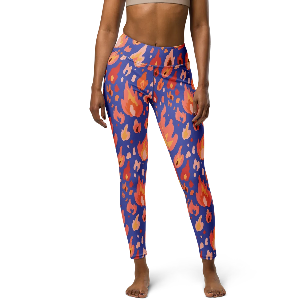Kindled Bloom on Yoga Leggings — Front