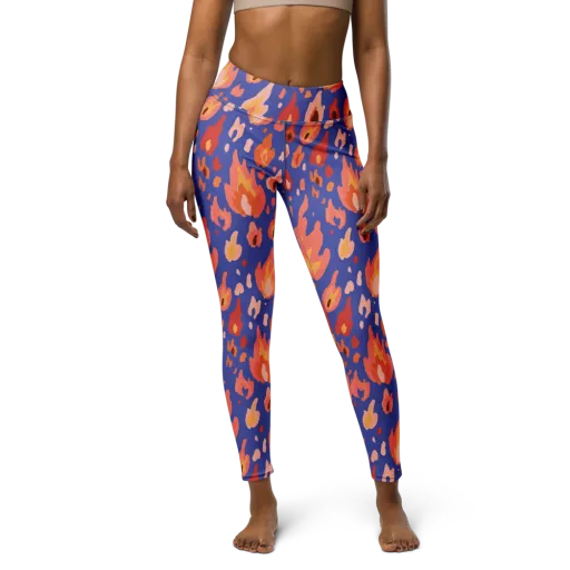 Kindled Bloom on a Yoga Leggings
