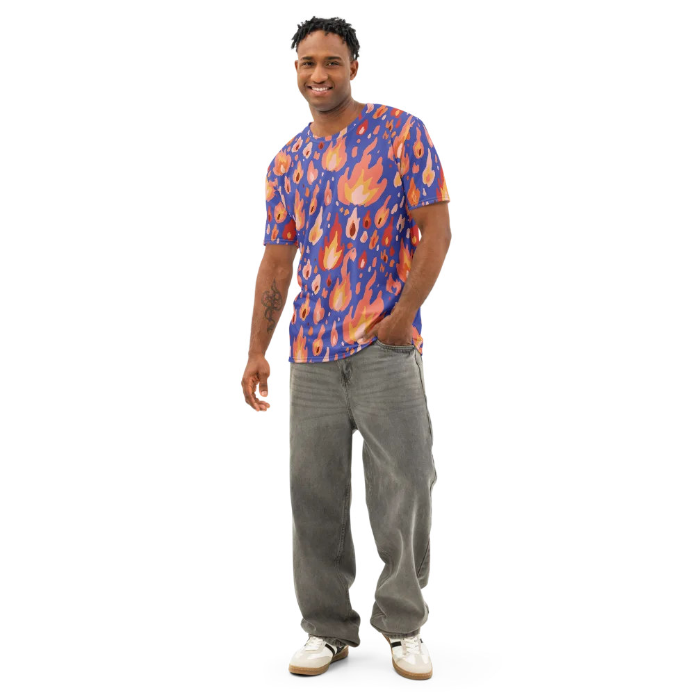 Kindled Bloom on Men's Cotton Crew Neck T-Shirt — Front